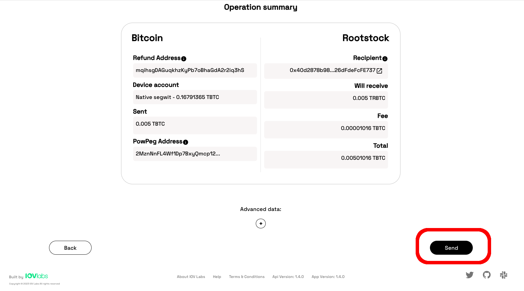 Sign Transaction Summry